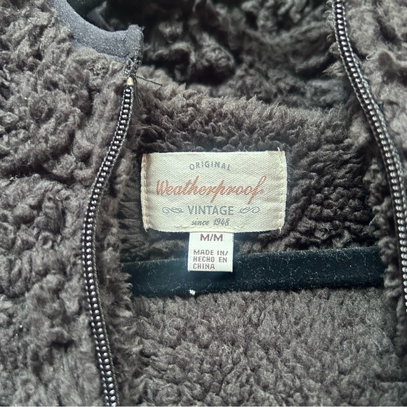 Weatherproof Vintage Black Sherpa Vest-M - Picture 3 of 3